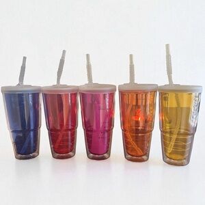 Set Of Five 24oz Insulated Tumblers